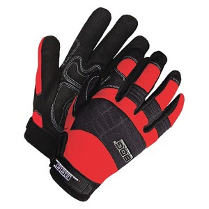 Bdg  Mechanics Gloves,Black/Red,Slip-On,S 20-1-10605R-S - 1 of 1