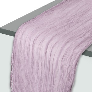 Unique Bargains Table Runner 118.11"L x 35.43"W Light Purple 1 Pc - 1 of 4