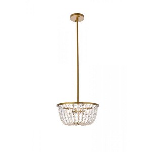 Elegant Lighting Gianna 13 inch pendant in brass - 1 of 4