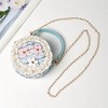 Willow & Ruby Girls Mini Round Tweed Purse with Flower & Pearl Detailing - Stylish Crossbody Handbag for Kids - 2 of 4