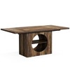 Resenkos Dining Table, Living Room Table,63" Dining Table, Wood Kitchen Table with Storage for 4-6,Brown - 4 of 4