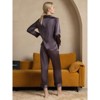 SilkSilky Women's Binding Trim Classic Pure Silk Pajama Set - 2 of 4