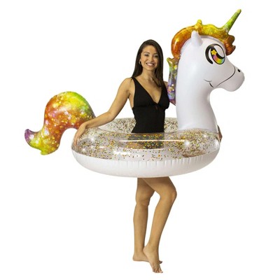 Poolcandy 48" Jumbo Rainbow Unicorn Pool Tube Ultra Durable Sun Tan Fun ...