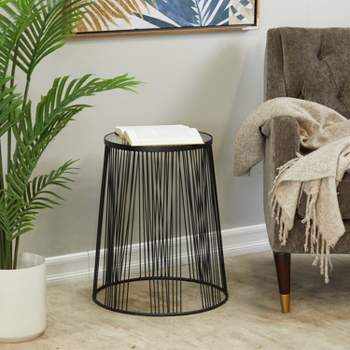 Contemporary Metal Accent Table Light Black - Olivia & May