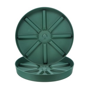 Unique Bargains Plastic Indoor Durable Flower Pot Plant Saucer 2 Pcs - 1 of 4
