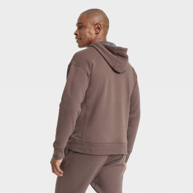 Men's Cotton Fleece Hooded Sweatshirt - All In Motion™, 2 of 8