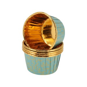 Unique Bargains Cupcake Liners Texture Pattern Disposable Laminated Paper 2.76"x1.54" 50 Pcs - 1 of 4