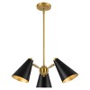 Naveeda 3 Light 21" Pendant - PND4199 - Black/Brass - Safavieh - 2 of 4
