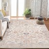 Vintage Washable Area Rug, Low Pile Non-Slip Carpet with Rubber Backing for Living Room, Bedroom & Home Office - 4 of 4
