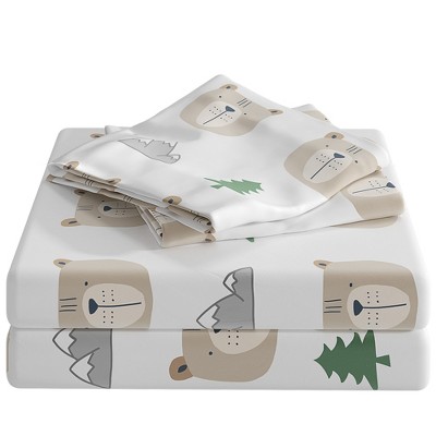 Kids 4 Piece Bed Sheet Set - Cute & Cozy Wrinkle-Resistant with Vibrant Designs - CGK Linens.
