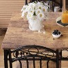 coucheta Dining Table Set for 5, with 4 Chairs and 1 Table Retro Industrial Wooden Table with Metal Legs, for Living Room, Kitchen, Dining, Brown - 3 of 4