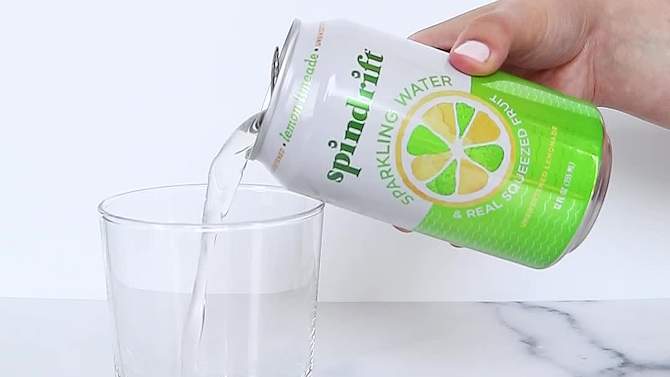 Spindrift Lemon Limeade Sparkling Water - 8pk/12 fl oz Cans, 2 of 7, play video