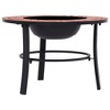 vidaXL Mosaic Fire Pit Terracotta 26.8" Ceramic - 3 of 4