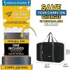 For Spirit Airlines Personal Item Bag 18x14x8 Foldable Travel Duffel Bag Tote Carry on Luggage Duffle Overnight for Women and Men - 2 of 2