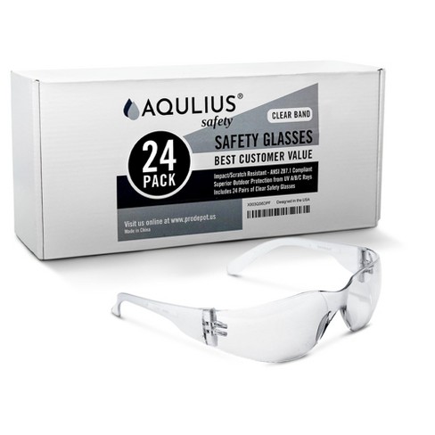 Aqulius 24 Pack Aqulius Bulk Pack Safety Glasses For Men Women Ansi Z78.1 Certified For Scratch Impact Resistant Target