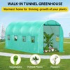 Walk-in Greenhouse, Galvanized Steel Frame with 6 Mesh Windows & Two Full Zipper Door - 3 of 4