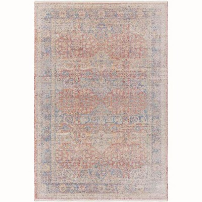 Mark & Day Kalavasos 6'7"x9' Rectangle Woven Indoor Area Rugs Burnt Orange: Stain-Resistant, Pet Friendly, Traditional Style