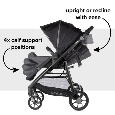 Diono Quantum 4 3-in-1 Travel System with LiteClik30 R SafePlus Infant Car Seat and Base, Black Jet