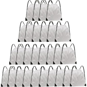 Bulk Drawstring Bags for Party Favors, Lightweight Sackpacks for Gym, School Events, Team Sports & Giveaways - 1 of 4