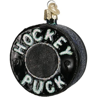Old World Christmas Glass Blown Ornament, Hockey Puck