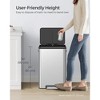SONGMICS Kitchen Trash Can, 10.5-Gallon (40L) Garbage Can with Lid and Wide Foot Pedal, Soft Close and Stays Open - 4 of 4