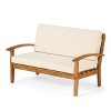 Sapphtopaz Outdoor Patio Furniture Set Acacia Wood Conversation Sofa with Cushions Wooden Rectangular Coffee Table for Garden, Terrace - 4 of 4