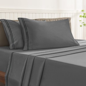 SUBRTEX 4-Piece Silky Soft Tencel Bed Sheet Set – Cooling Sheets with Deep Pockets, Flat Sheet, and Pillowcases - 1 of 1