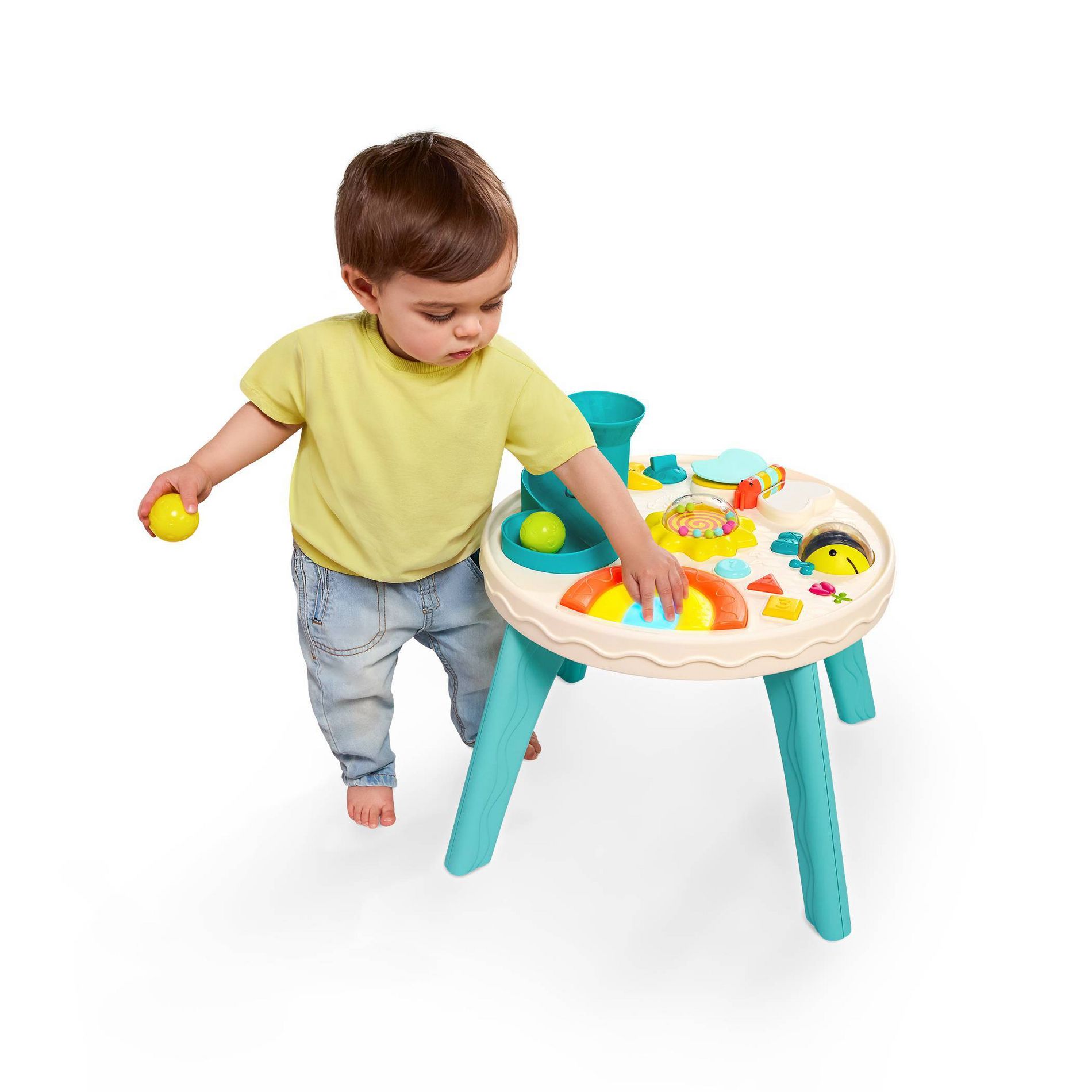 B. toys Busy B. Rainbow Sensory Station - Baby Activity Table, Music & Sounds, Toddler Play Center