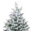 ChicFurnit Artificial Trees 7FT Christmas Tree Stands Snow Flocked Christmas Tree Holiday Decorate Tree for Home Party, White, 51.2"*51.2"*82.6" - 3 of 4