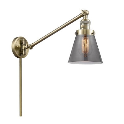Cone - 1 Light Swing Arm Wall Sconce In Industrial Style-25 Inches Tall and 8 Inches Wide