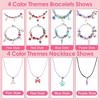 Laromni"66Pcs Charm Bracelet & Necklace Making Kit for Kids - Colorful DIY Jewelry Set with Gift Box"BluePinkPurpleRed - 2 of 4