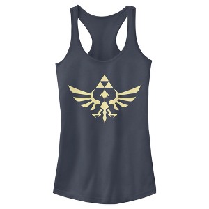 Juniors Womens Nintendo Triforce Racerback Tank Top - 1 of 3
