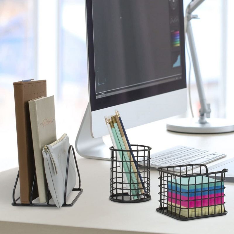 Sorbus Wire Metal 5 in 1 Desk Organizer Set - for Papers, Files, Writing Tools, and More, 5 of 10