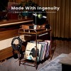 KTMBDW 2-Tier Standing Display Bookshelf, Vinyl Record Storage Holder Rack, Record Display Table for Albums Books Magazines for Living Room Bedroom - 3 of 4