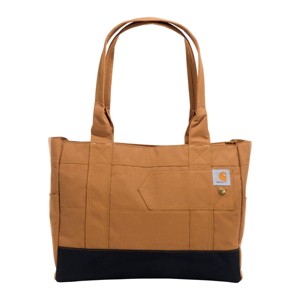 Horizontal Zip Tote, Durable Water-Resistant Tote Bag with Zipper Closure, Carhartt Brown - 1 of 4