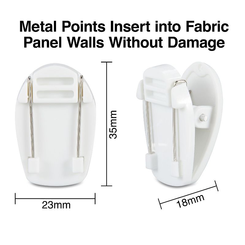 MyOfficeInnovations Cubicle Clips White 20/Pack 510399, 2 of 5