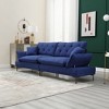 NicBex 102.36 Inch Loveseat Sofa with Tufted Button Back Modern Comfy 2 Seater Couch with Metal Legs for Living Room,Blue - 4 of 4
