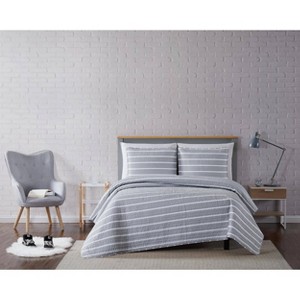 Truly Soft Everyday Maddow Stripe Quilt Set - 1 of 4