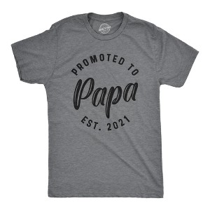 Crazy Dog Mens Shirts Promoted To Papa Grandpa or Uncle 2025 2024 or 2023 Funny Fathers Day Tees - Crazy Dog Men's T Shirt - 1 of 4