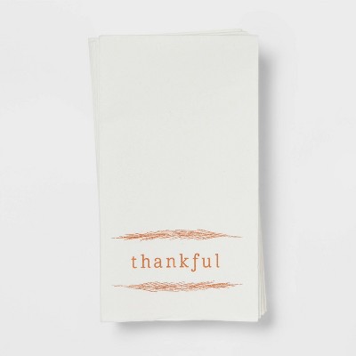 16ct Paper Thankful Disposable Napkins - Threshold™