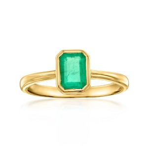 Ross-Simons 0.80 Carat Emerald Ring in 18kt Gold Over Sterling Size 6 - 1 of 3
