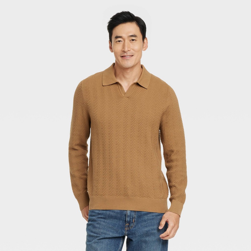 Men Johnny Collared Polo Sweater