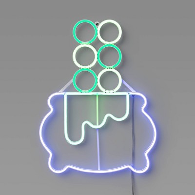 Brew Animated Faux Neon LED Sign Halloween Novelty Silhouette Lights Purple/Green - Hyde and EEK! Boutique™