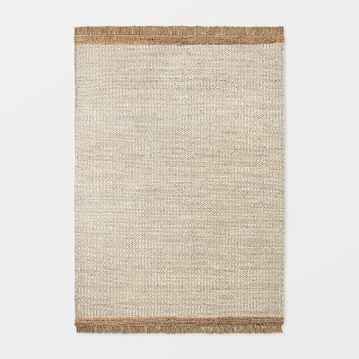 SUSSEXHOME Sisal Cotton Light Beige 2 ft. x 3 ft. Thin Non Slip