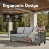 XIZZI Outdoor Sectional Sofa Set, Modular Outdoor Wicker Sofa Set with Optional Solar Table, Ottomans or Fire Pit in 6 Colors, All-Weather Design - 4 of 4