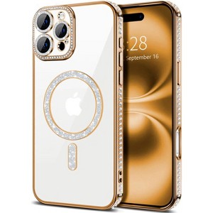 Entronix [Magnetic] Case Compatible with iPhone 16 Pro - [Clear Back] Luxury Diamonds - 1 of 4