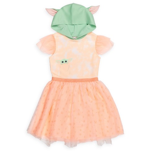 Star Wars The Mandalorian Baby Yoda Costume Short Sleeve Dress Pink Target