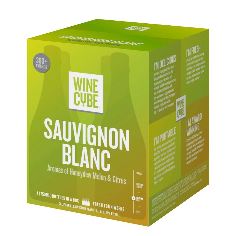 Sauvignon Blanc White Wine - 3L Box - Wine Cube&#8482;, 1 of 8