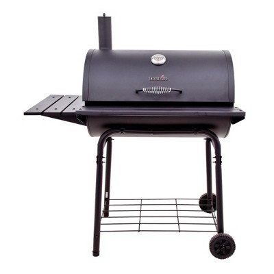 Char-Broil 12301714 800 Series Large 568 Square Inch Outdoor Charcoal Barrel Grill with Warming Rack, Cast Iron Grates, and Built In Temperature Gauge