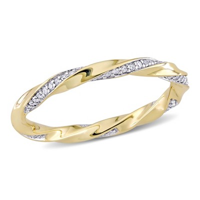 Everly Jewelry – 10K Yellow Gold 1/4 TGW Diamond Eternity Ring